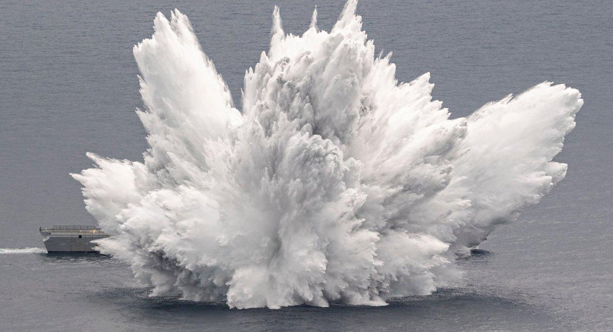 The French believe that detonating a sea mine near their frigate for the second time will enhance their fleet's readiness for war.