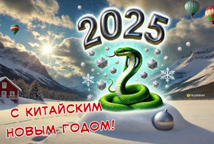 С китайским новым годом 2025, открытки, картинки